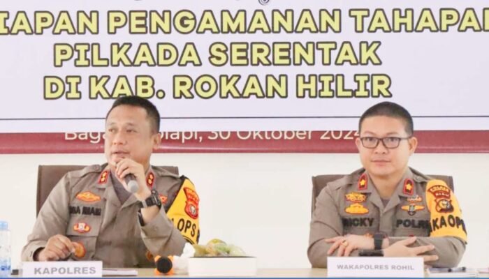 Jaga Kondusif Pilkada, Polres Rohil Berkantor di Pusat Kota